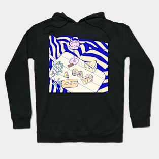 Copy of Blue and white picnic Hoodie